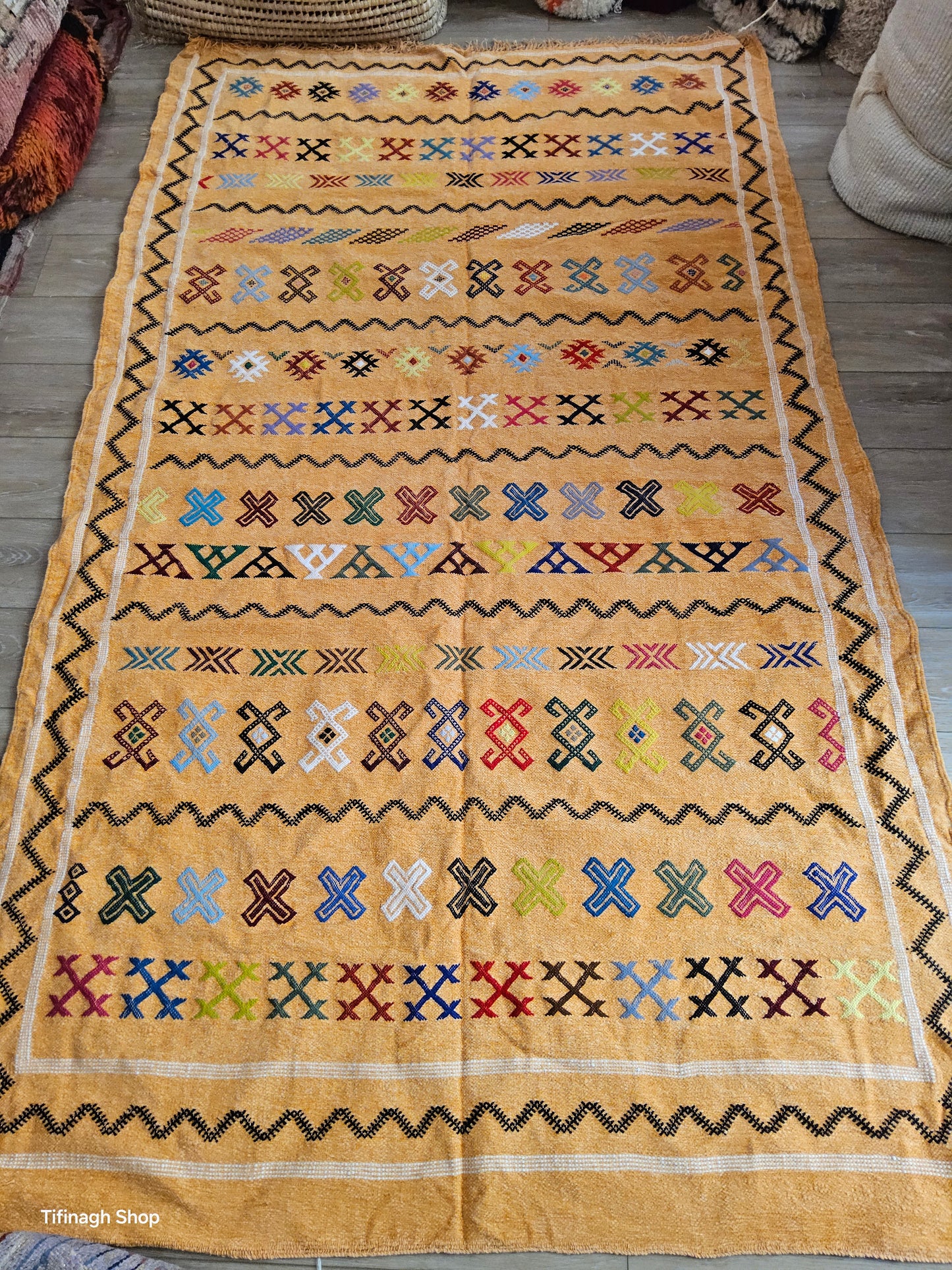 Tapis berbère - Kilim de Taznakht velours 2.45m x1.45m