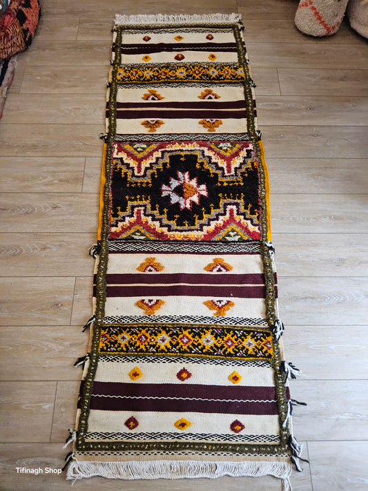 Tapis berbère - Kilim de Taznakht 2.05m x 0.70m