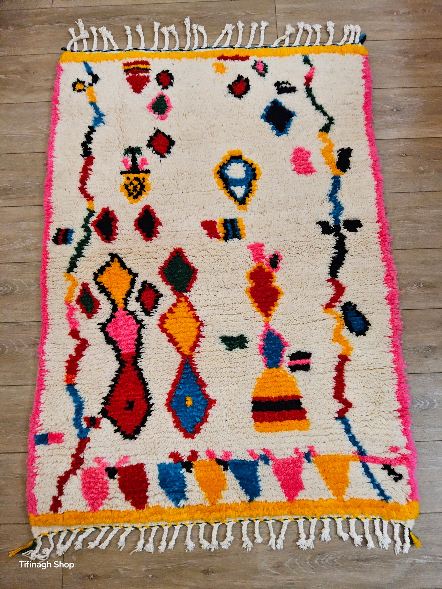 Tapis berbère coloré - Azilal 1.44m x 1.04m