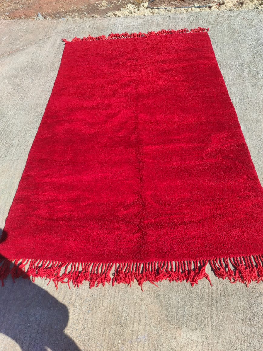 Tapis berbère - Beni M'rirt-Rouge vif- Disponible sur-mesure