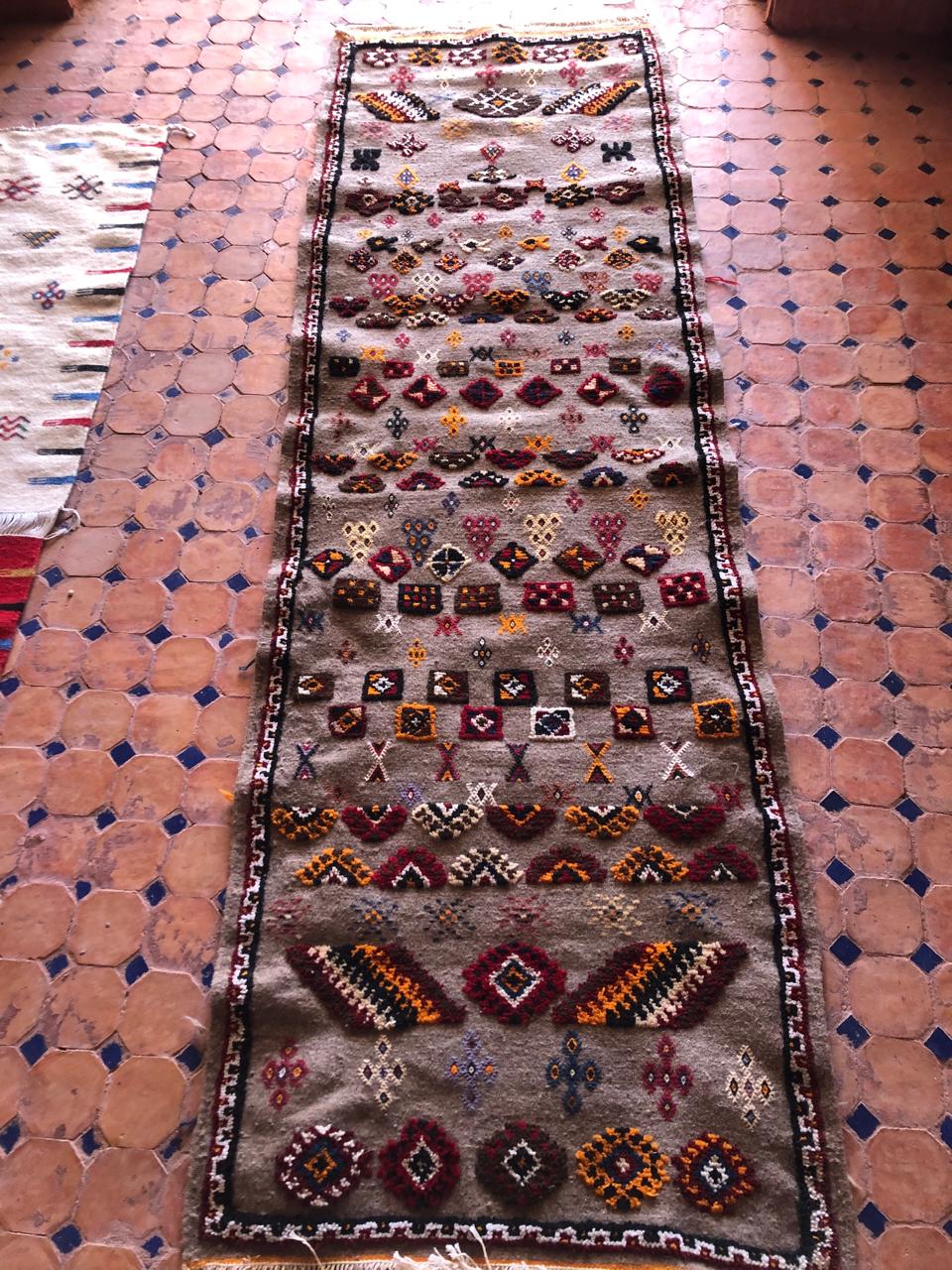 Tapis berbère - Kilim de Taznakht 2.55m x 0.77m