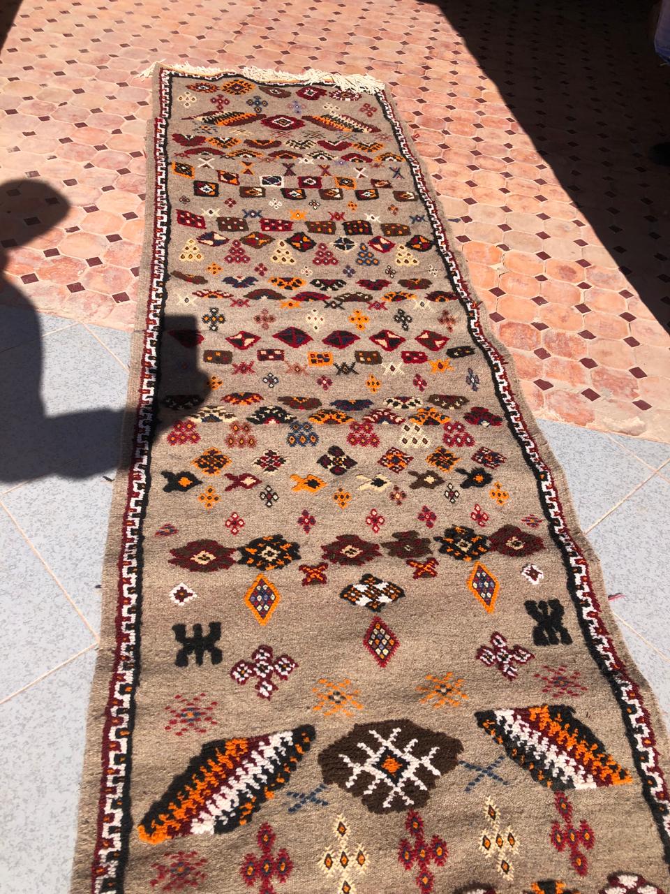 Tapis berbère - Kilim de Taznakht 2.55m x 0.77m