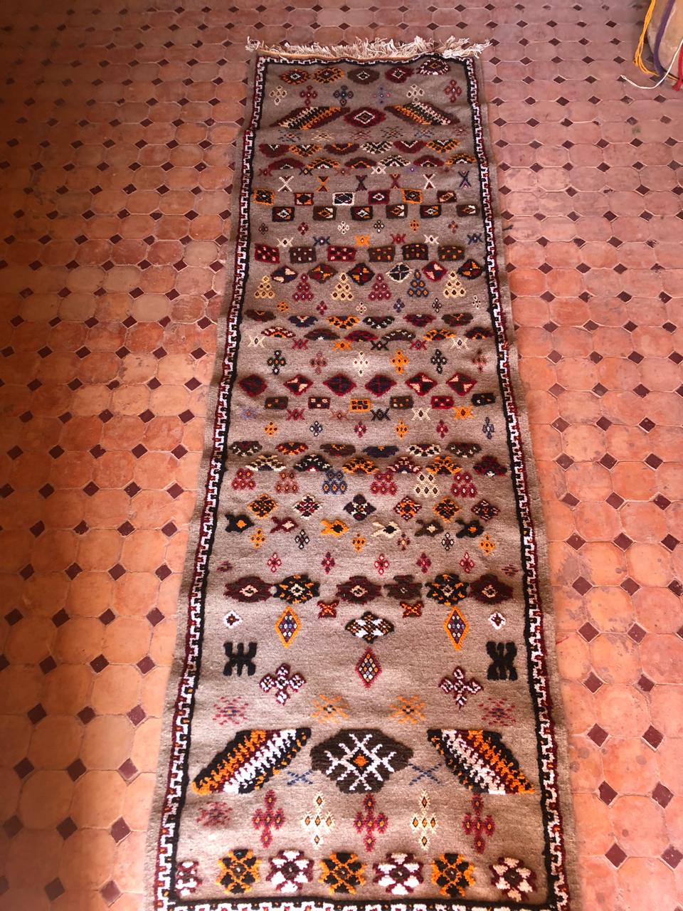 Tapis berbère - Kilim de Taznakht 2.55m x 0.77m