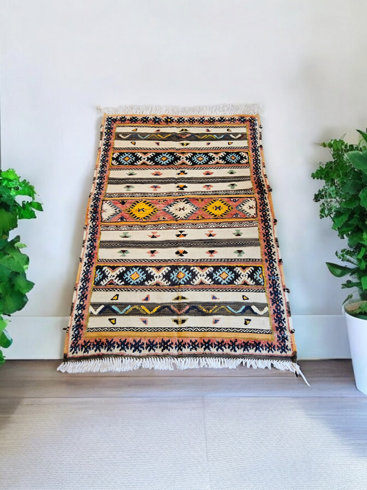 Tapis berbère - Kilim de Taznakht 1.48m x 1.03m-VENDU