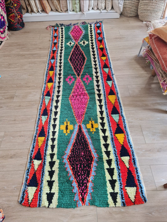 Tapis berbère - Boucherouite 2.60m x 0,83m