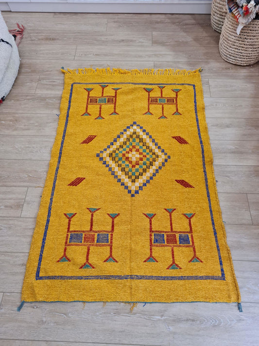 Tapis berbère - Kilim de Taznakht velours 1.50m x 0.98m VENDU