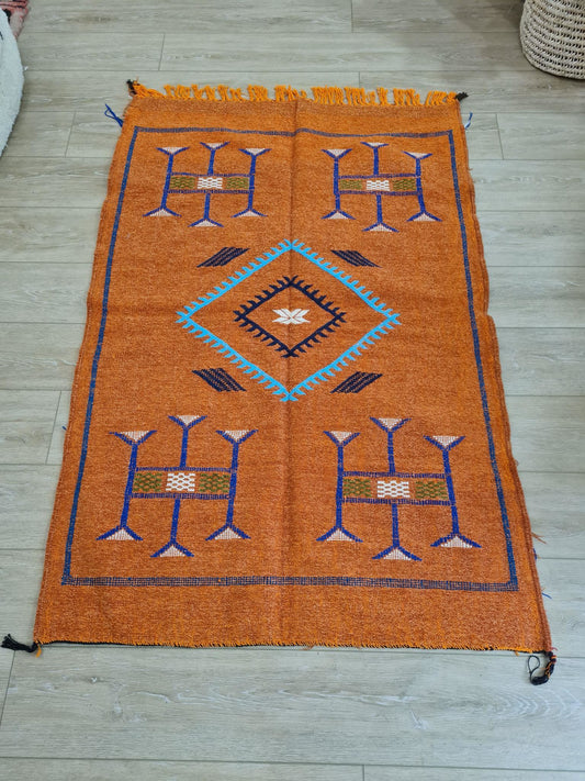 Tapis berbère - Kilim de Taznakht velours 1.50m x 0.98m VENDU