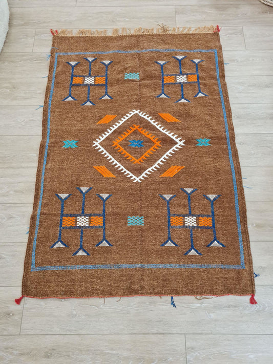 Tapis berbère - Kilim de Taznakht velours 1.45m x 0.98m